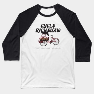 Cycle Rickshaw Baseball T-Shirt
